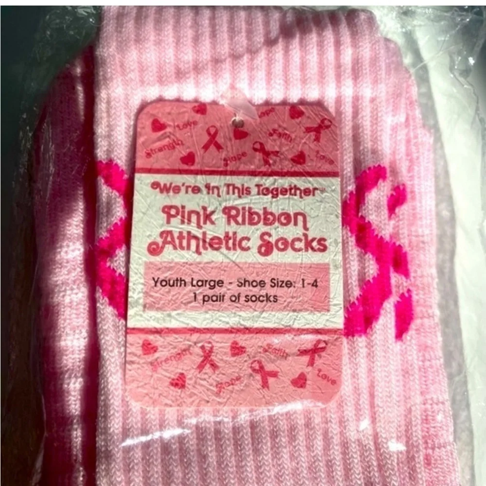 NWT Pink Soccer Knee High Athletic Socks- Shoe Size 1-4